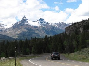 Leaving Yellowstone's Northeast Entrance, Pilot Peak Towers Over the Beartooth Highway